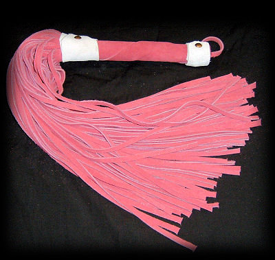 pink suede flogger